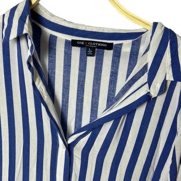 ONE CLOTHING. Dress,striped,drop waist,frill,peplum,bow,coastal,fun,EC - Picture 5 of 10